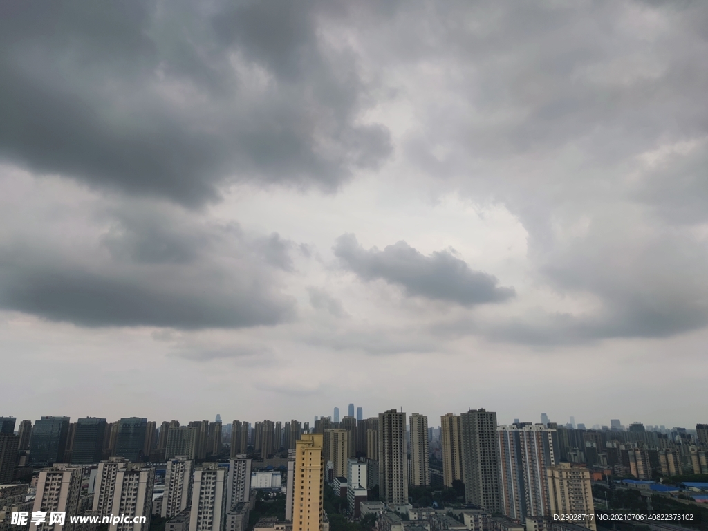 天空 云朵 楼房 城市 建筑