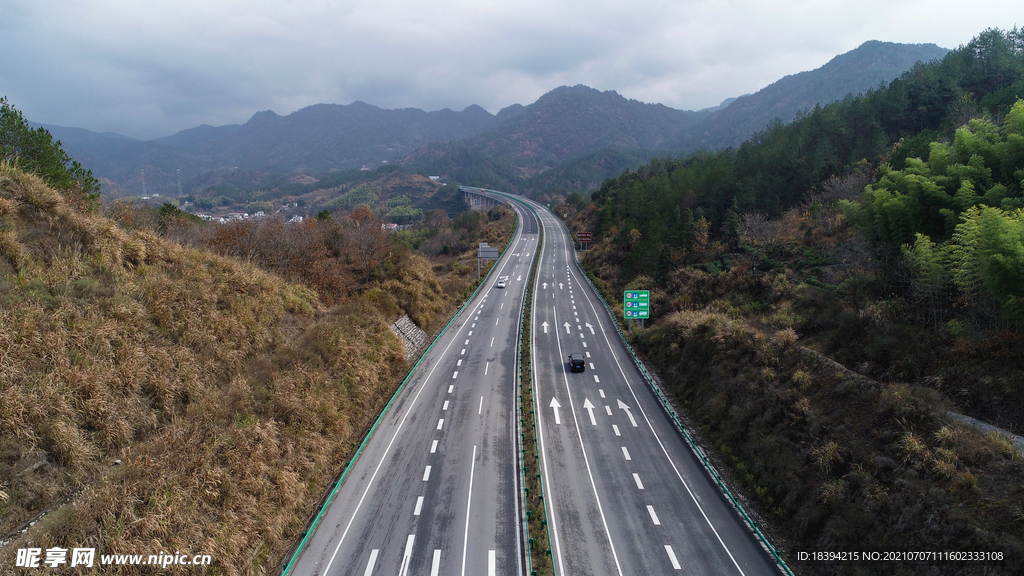 高速公路航拍