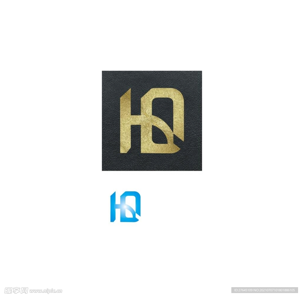 HQ字母logo设计