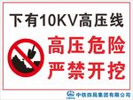 高压危险禁止开挖警示牌