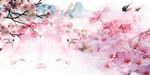 樱花桃花世外桃园背景