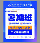 戴氏教育 培训海报 暑假班 