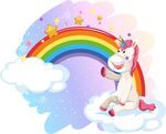 卡通彩虹独角兽