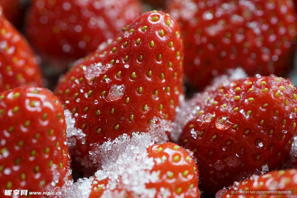加糖的草莓