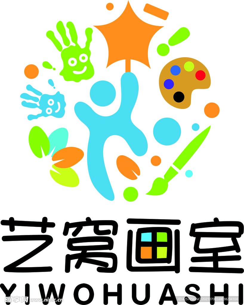 艺窝画室logo标志