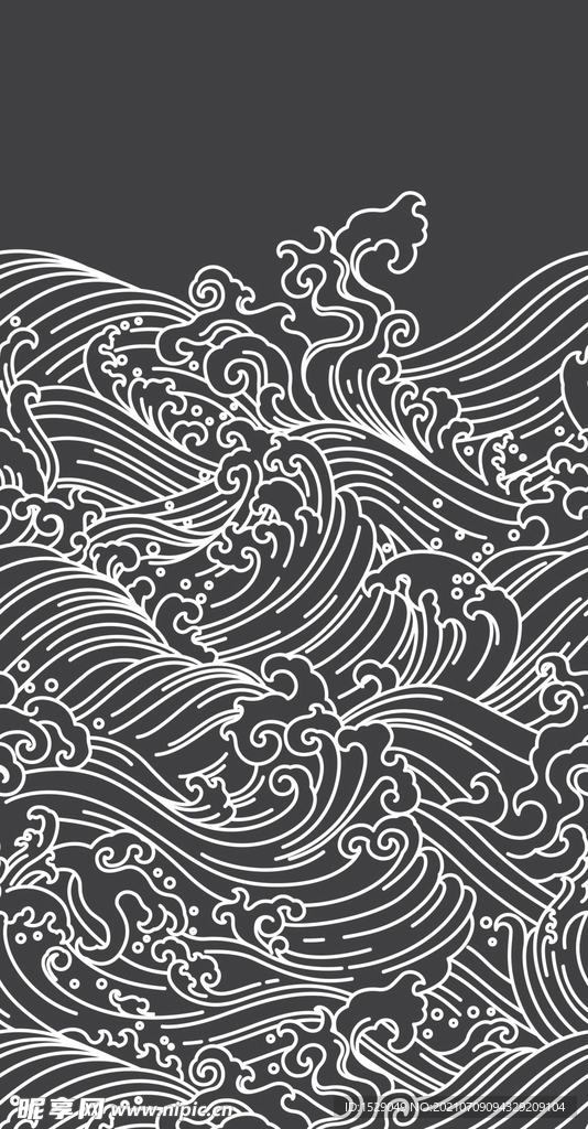  古典中式水纹 