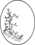黑白手绘边框  