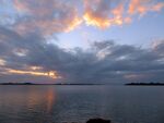新西兰海滨黄昏风景