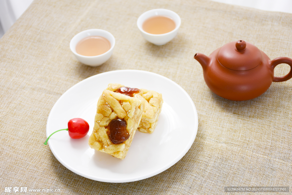 甜点美食沙琪玛