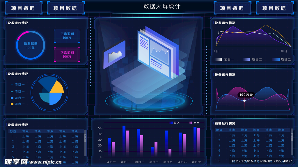 数据可视化UI 界面