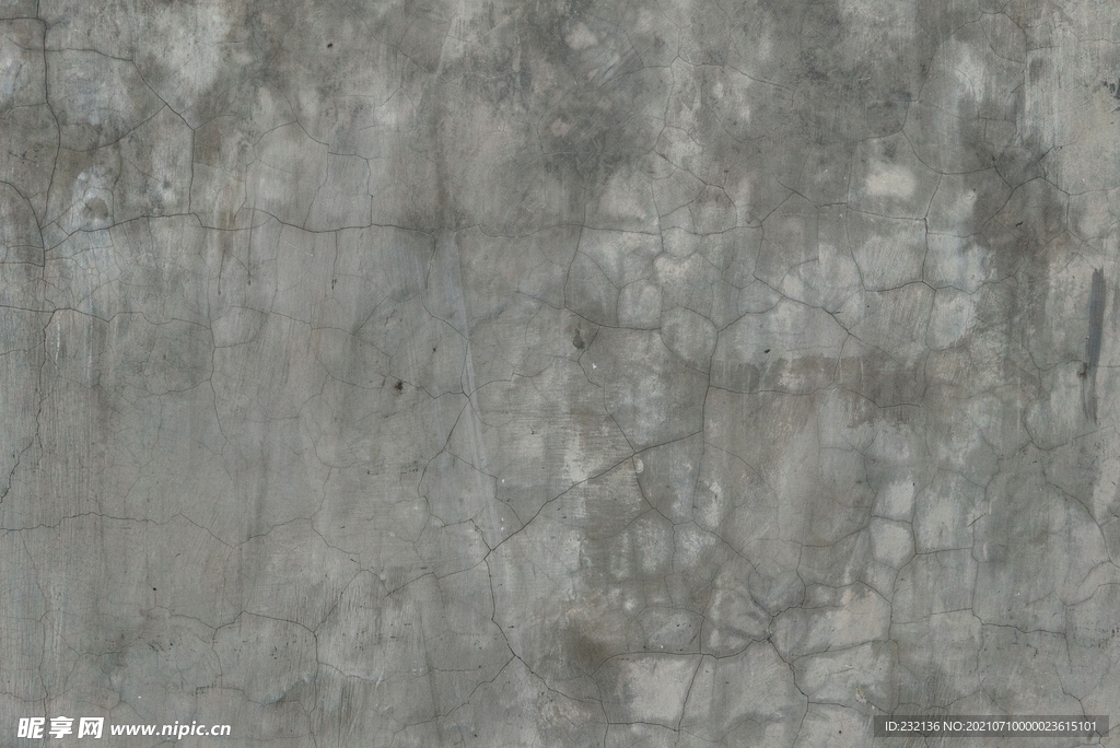 水痕灰色裂纹水泥墙面背景