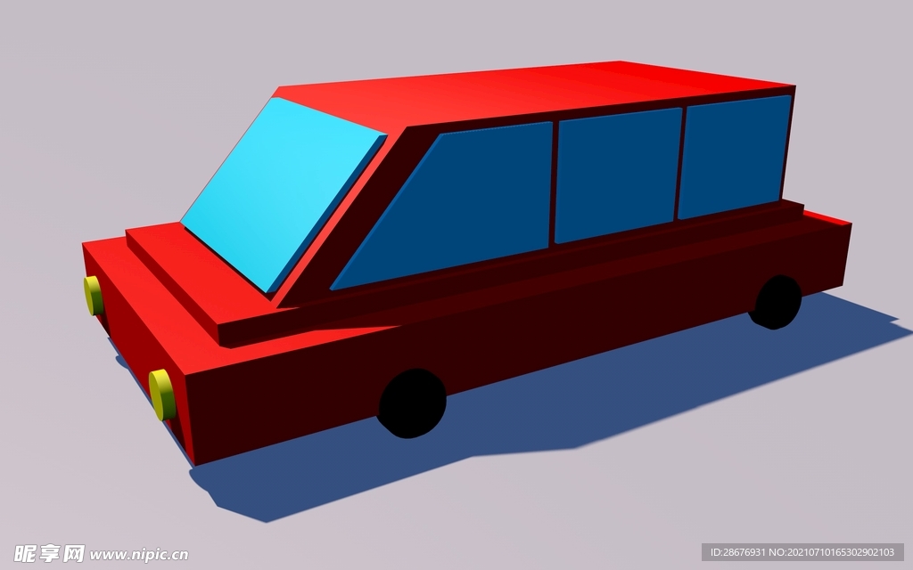 3D建模卡通小汽车模型