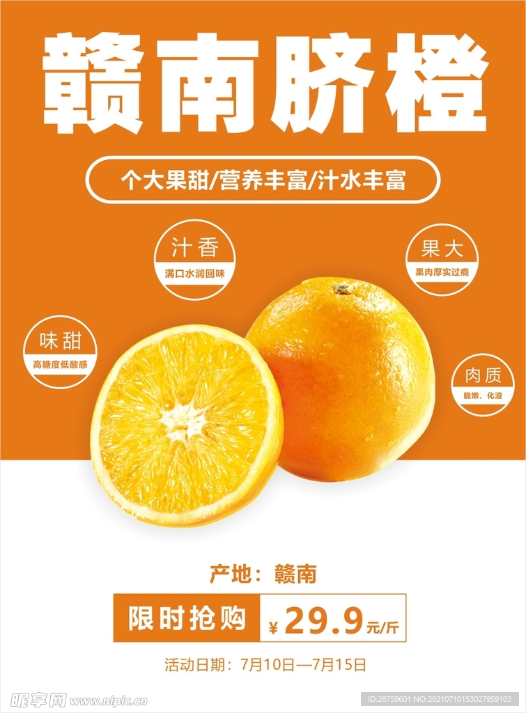 脐橙海报