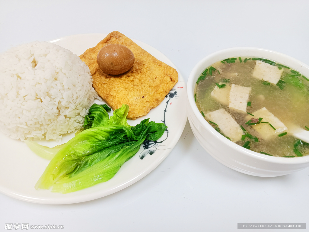 套餐饭 豆腐汤