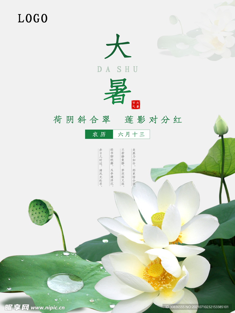 大暑海报 