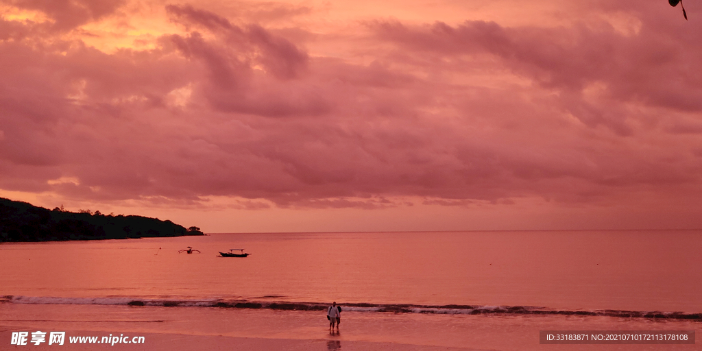 夕阳海景