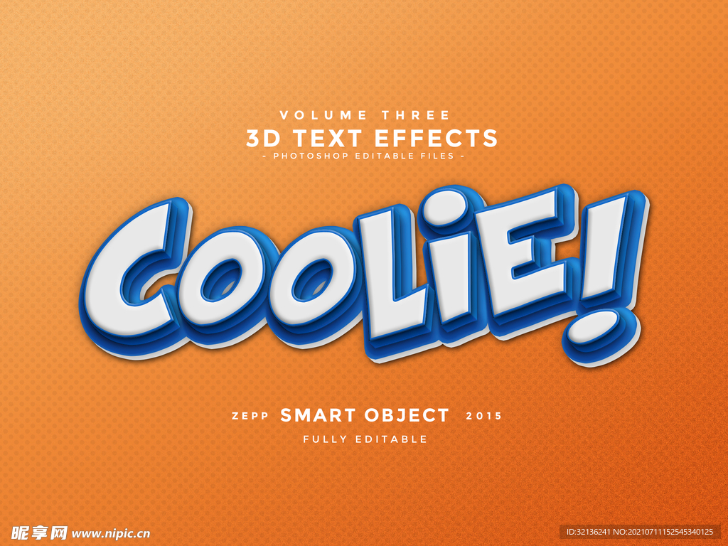 3D卡通字体效果