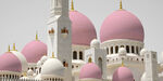粉色清真寺装饰画