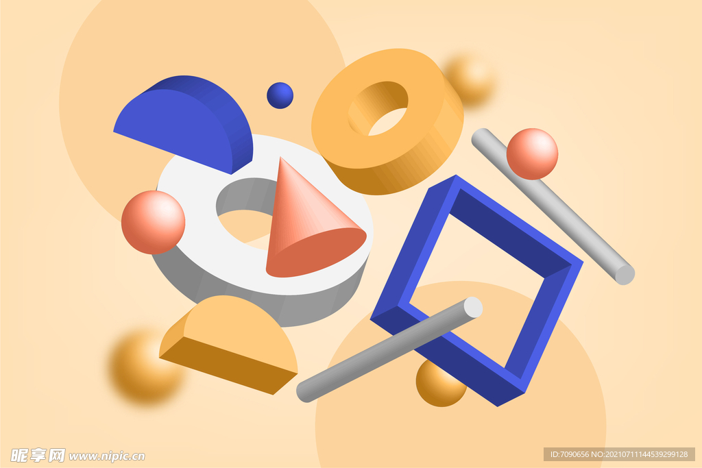 电商3D立体装饰元素   
