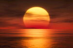 海边夕阳风景  