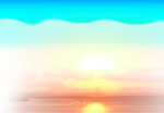 蓝色夕阳背景展板
