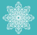 绿底白色花纹