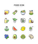 icon矢量素材手绘风格食物