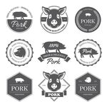 猪肉标签元素