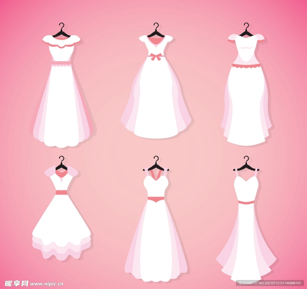 白色婚纱设计