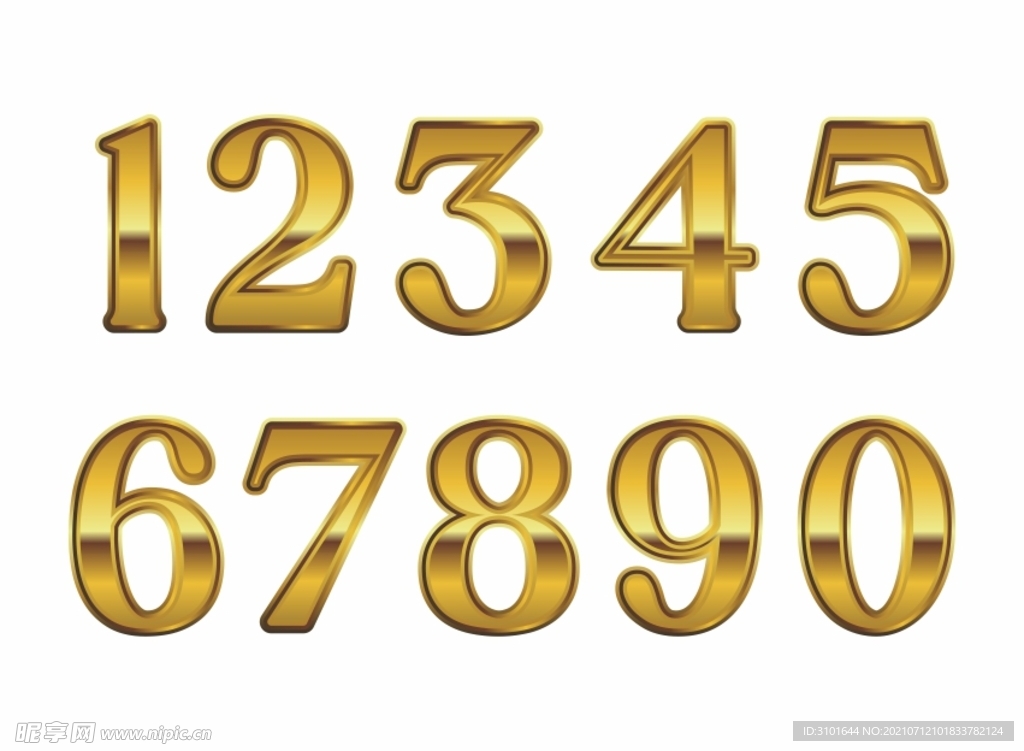 金色数字