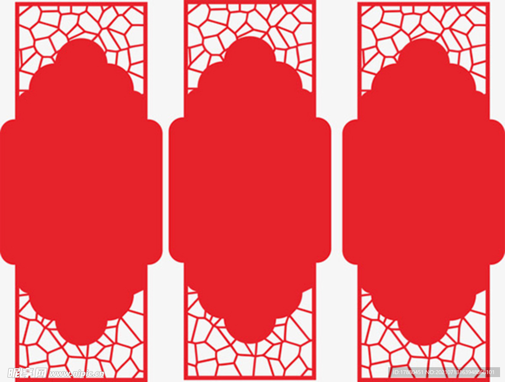 红色装饰花纹