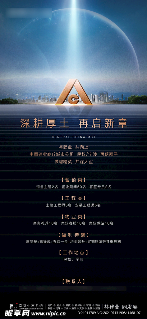 地产招聘海报