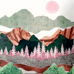 手绘水彩风景