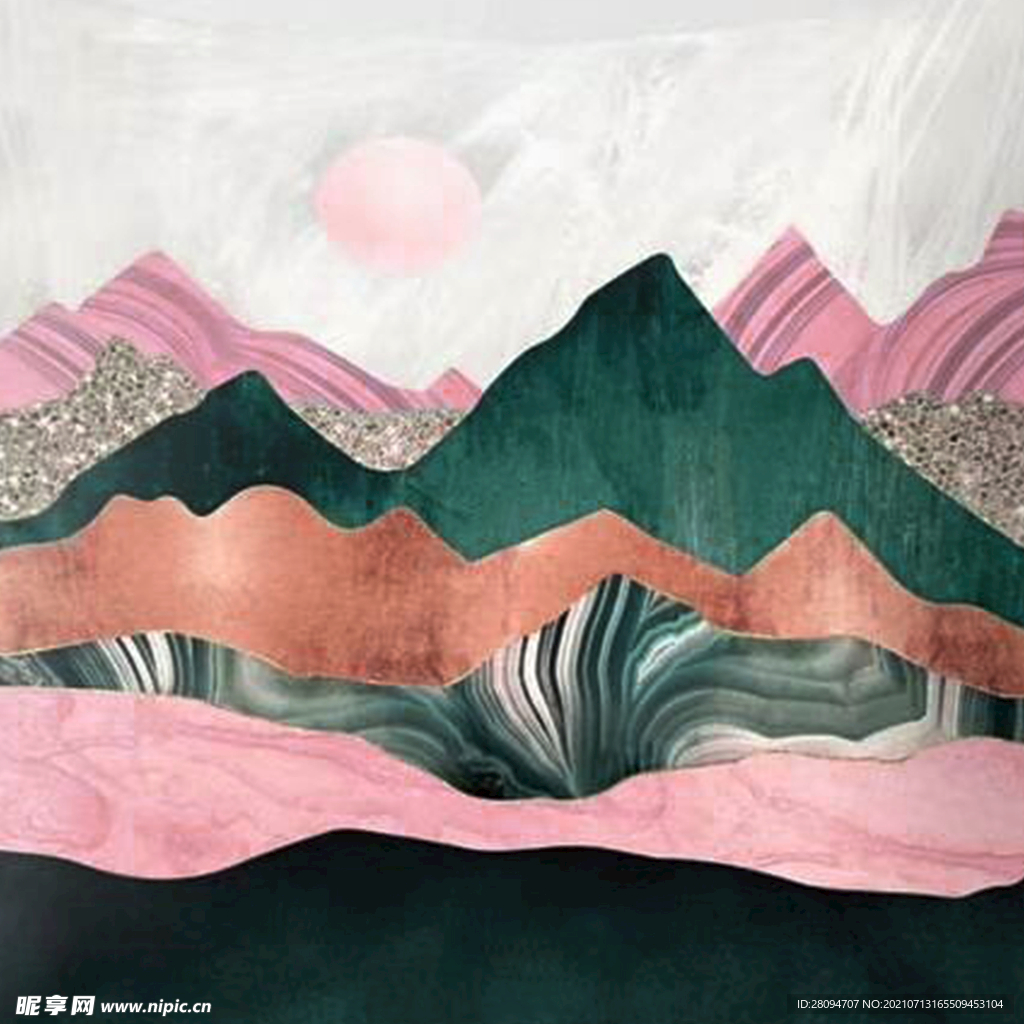 手绘水彩风景