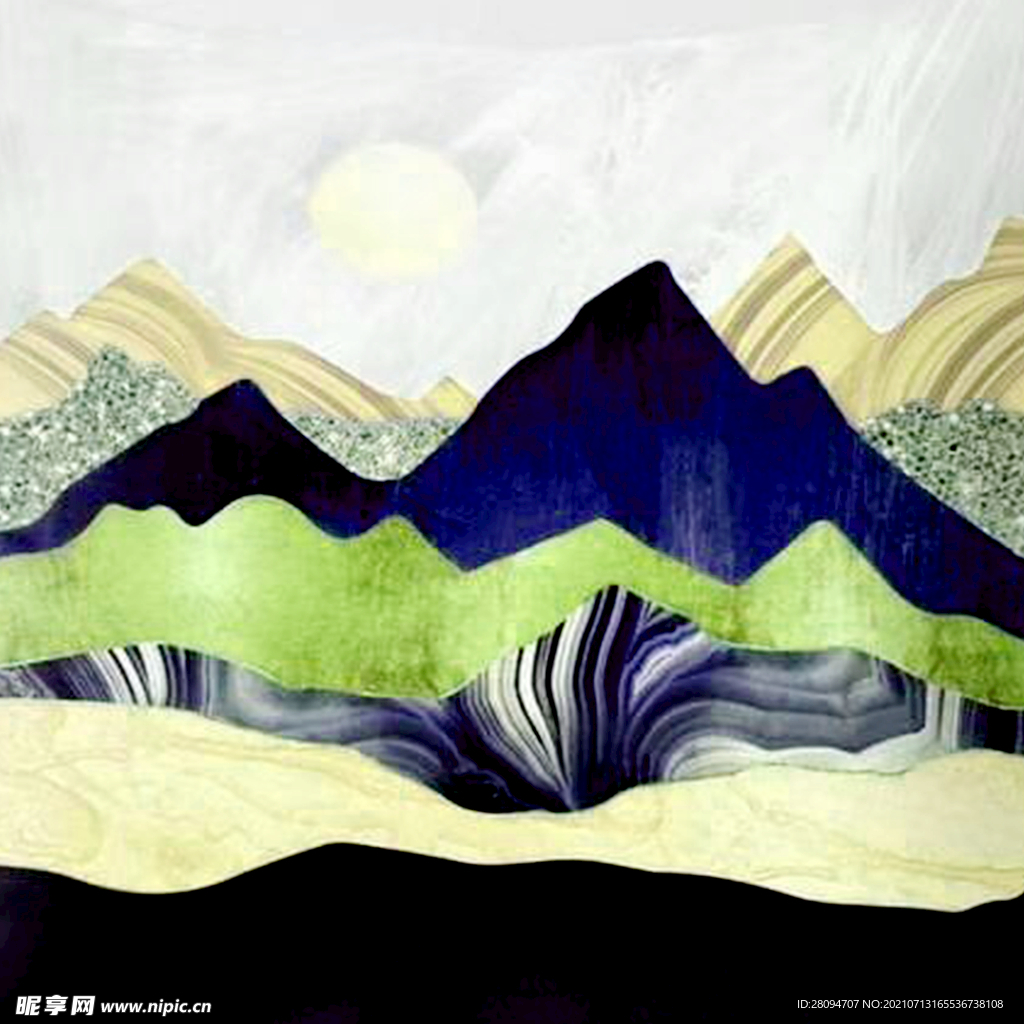 手绘水彩风景