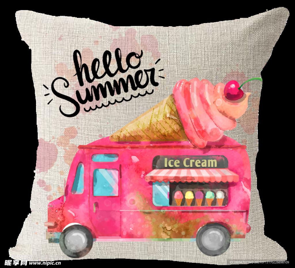 卡通公交车冰淇淋
