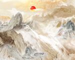 流水生财大理石背景