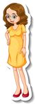 卡通生活妇女  