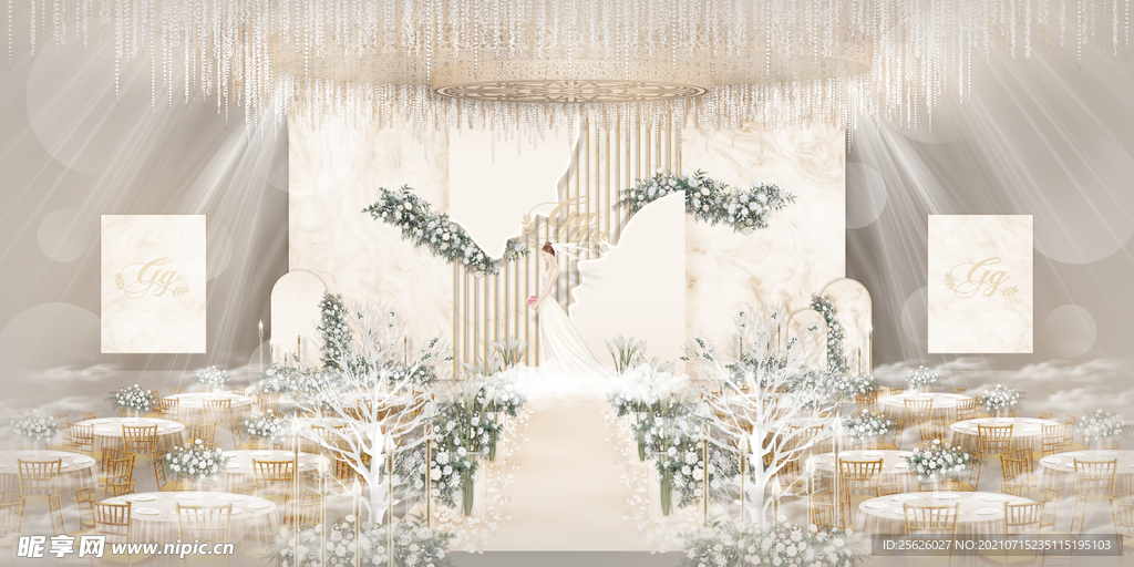 浅香槟  大理石纹  简约婚礼