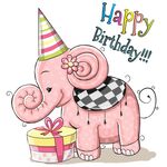大象生日贺卡