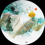 圆形抽象麋鹿玄关