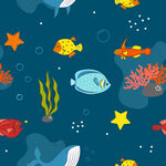 卡通海洋生物背景