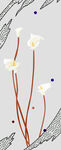 白色花朵移门图