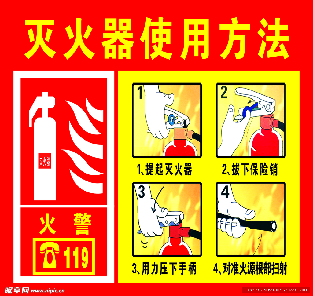 灭火器使用方法