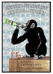 猴子 喝酒 搞笑 T恤设计