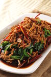 香辣肉丝扒菠菜