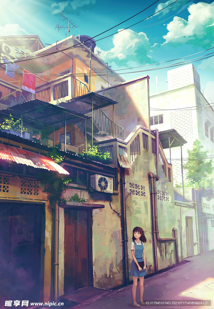 动漫怀旧背景
