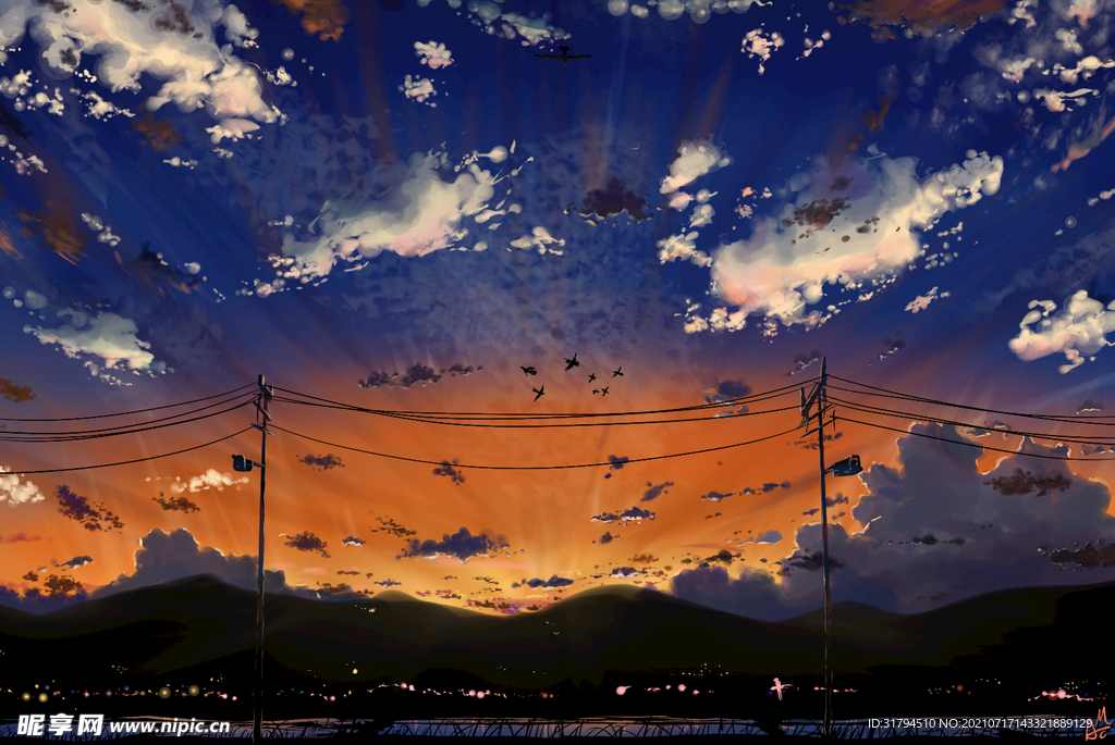 动漫怀旧背景