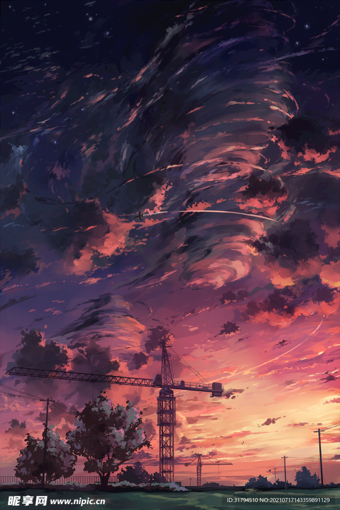 动漫怀旧背景