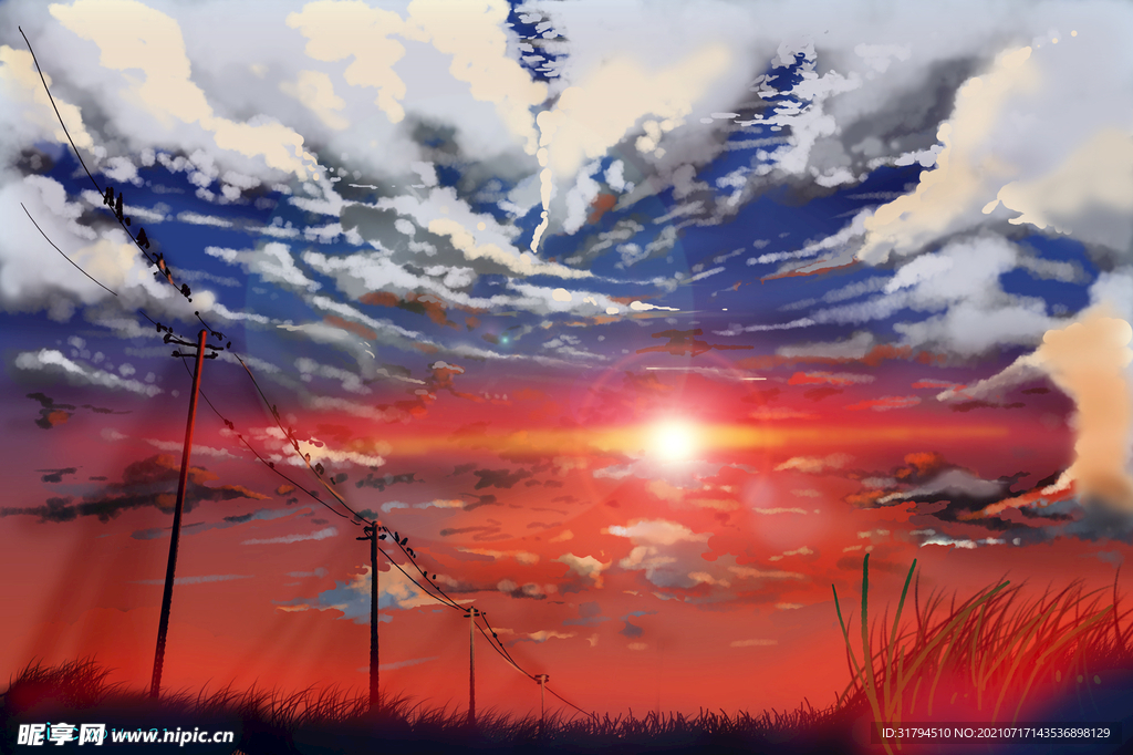 动漫怀旧背景